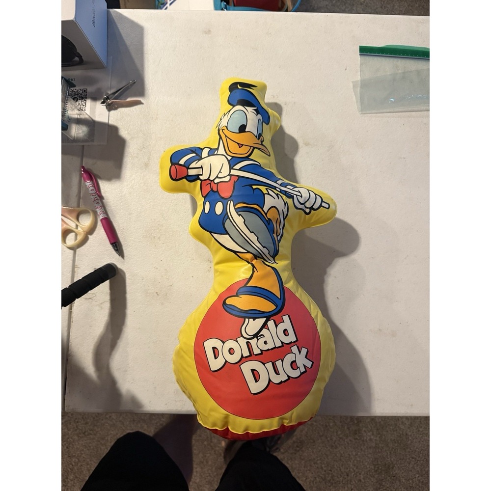 Walt Disney Donald Duck Inflatable 18" Toy Diamond Jubilee World On Ice 1988